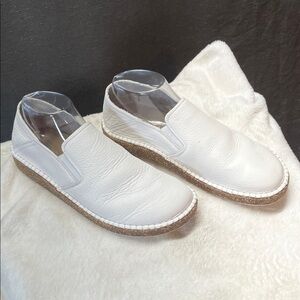 Birkenstock White Slip-On Espadrille-Style Shoes